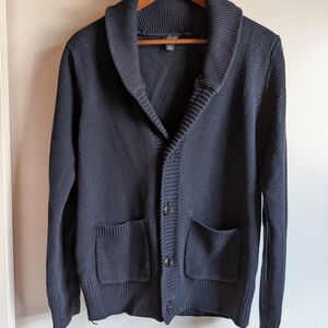 J. Crew Men's Dark Blue Cardigan Sweater
